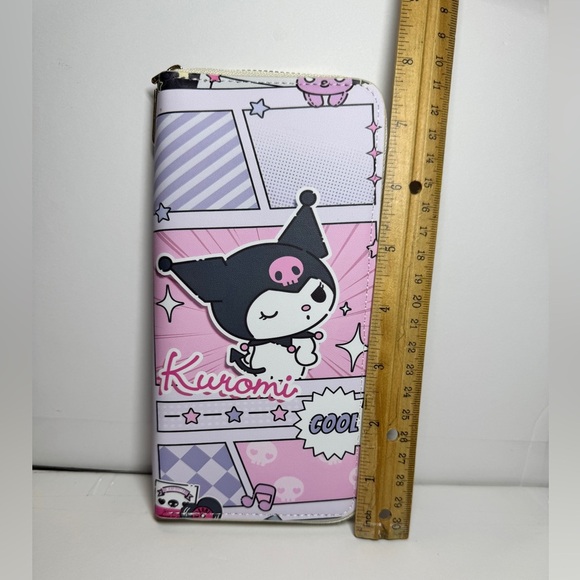 Pink and White Kuromi Phone Case with Zipper Closure - Picture 5 of 7